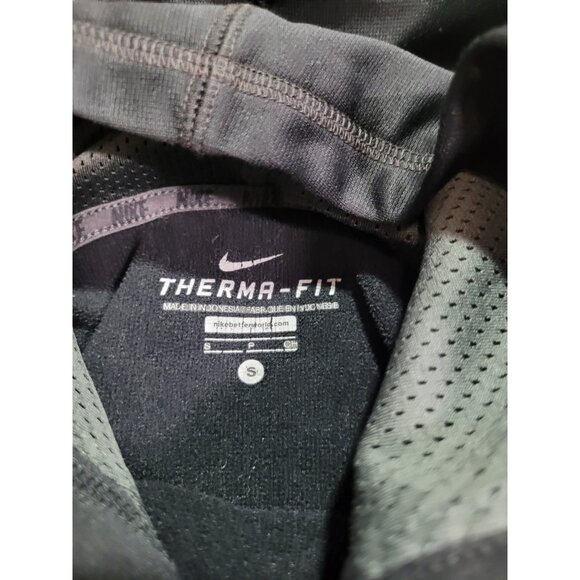 Nike Hoodie Black Youth Small Therma-fit Performance Top, 100% Polyester - Picture 4 of 7